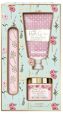 Набір - Baylis & Harding Royale Garden Rose, Poppy & Vanilla Luxury Manicure Gift Set (h/cr/50ml + h/salt/70g + n/file) — фото N1