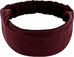 Повязка на голову, трикотаж прямая, бордовая "Knit Classic" - MAKEUP Hair Accessories — фото N1