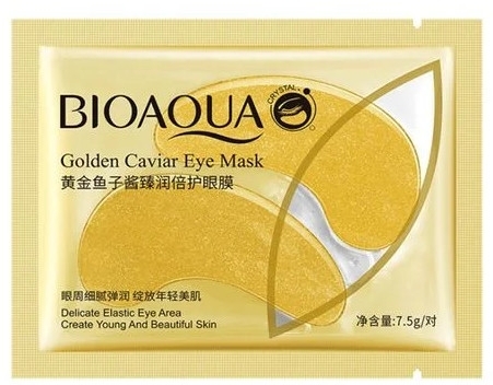 Гідрогелеві патчі із золотою ікрою - Bioaqua Golden Caviar Eye Mask — фото 7.5g