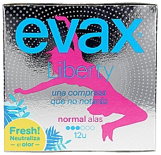 Гігієнічні прокладки "Нормал" з крильцями, 12 шт. - Evax Liberty — фото N1