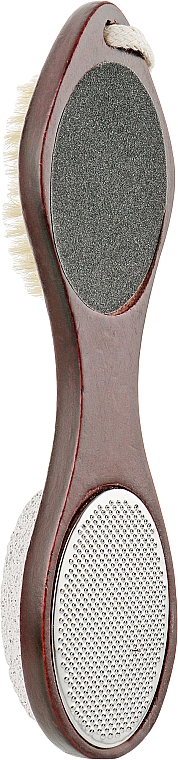Пилка-щетка для педикюра, S-FL4-39, 4-в-1 на деревянной основе, 20см, темно-коричневая - Lady Victory — фото N2