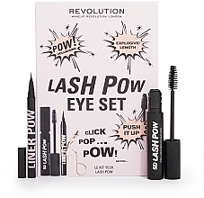 Духи, Парфюмерия, косметика Набор - Makeup Revolution Lash Pow Eye Duo Gift Set (eyelash curler/1pc + mascara/12.2ml + eyeliner/3ml)