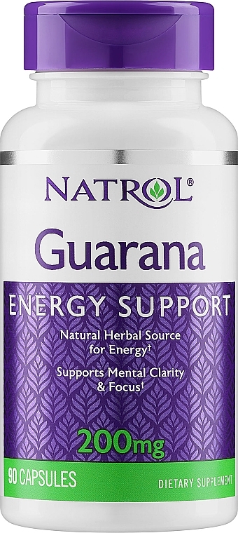 Гуарана, 200 мг - Natrol Gyarana — фото N1