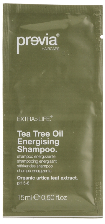 Шампунь проти випадіння волосся - Previa Extra Life Tea Tree Oil Energising Shampoo (пробник)