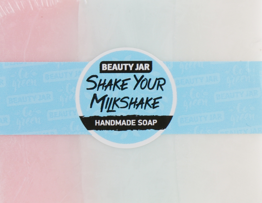 Гліцеринове мило з ароматом полуниці з вершками - Beauty Jar Shake Your Milkshake Handmade Soap — фото N1