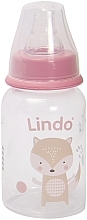 Парфумерія, косметика Пляшечка для годування з силіконовою соскою, 125 мл, розова - Lindo Li142