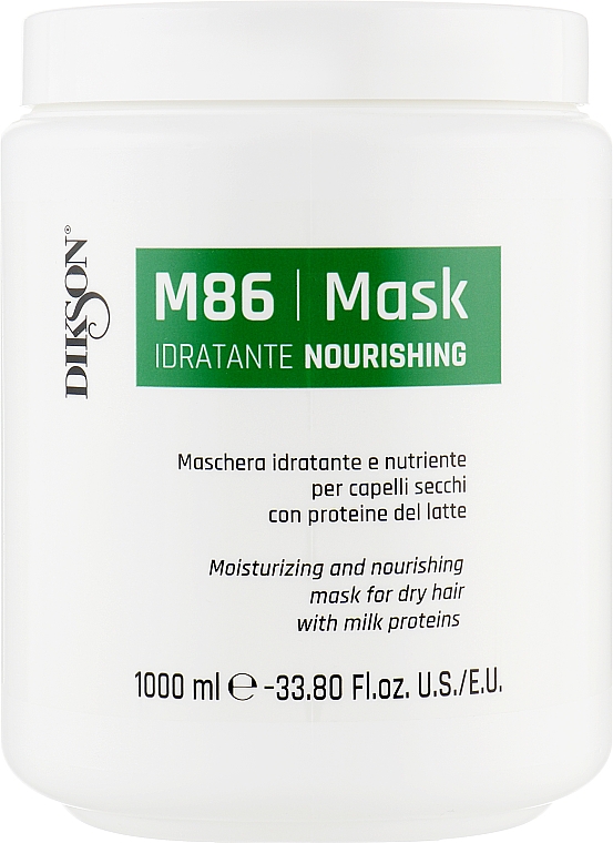 Маска зволожувальна живильна для сухого волосся з протеїнами молока - Dikson M86 Nourishing Mask — фото N1