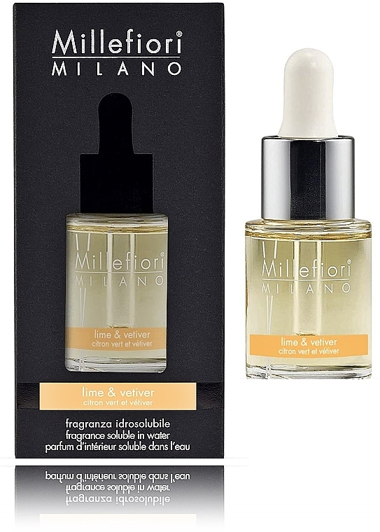 Концентрат для аромалампи - Millefiori Milano Lime & Vetiver Fragrance Oil — фото N1