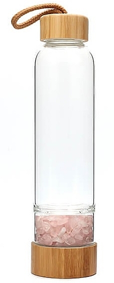 Бутылка для воды с кристаллами розового кварца - Yeye — фото N1