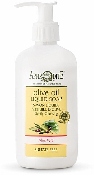 Жидкое мыло для рук с алоэ - Aphrodite Aloe Vera Hand Cleansing Liquid Soap — фото N1