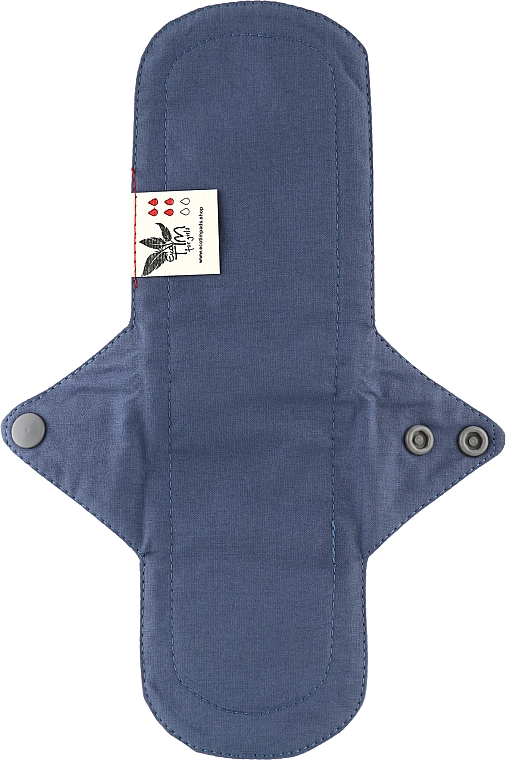 Прокладка для менструации, Миди, 4 капли, темно-синий - Ecotim For Girls