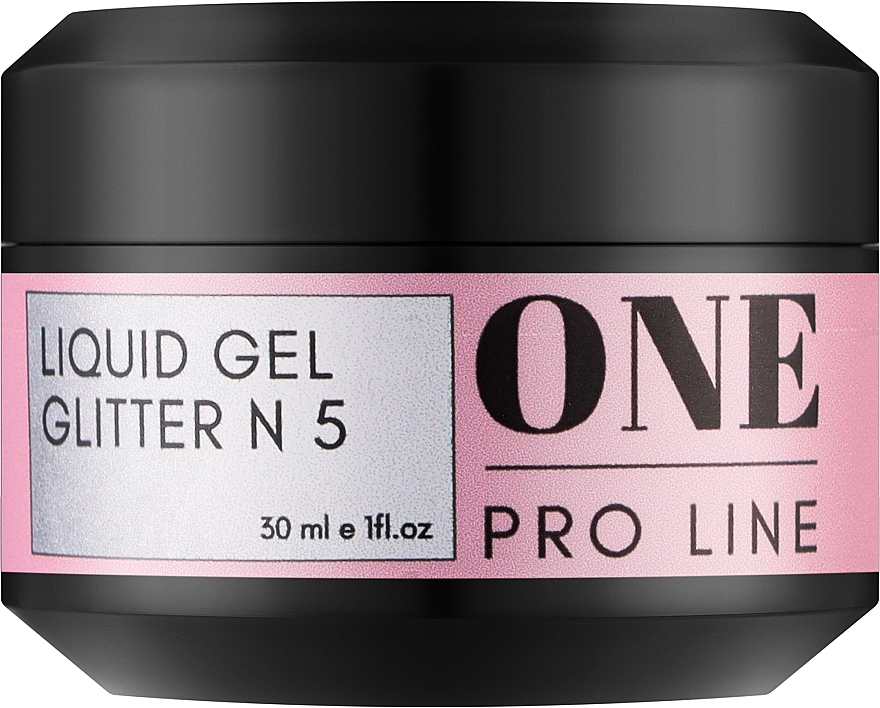 Жидкий полигель для ногтей, 30 мл - One Pro Line Liquid Gel Glitter  — фото N1