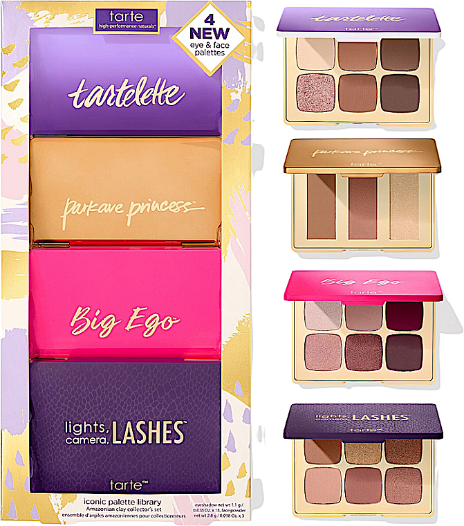 Tarte Cosmetics Iconic Palette library Amazonian Clay Collector’s Set (eye/pal/18x1.1g + f/powder/3x2.8g)