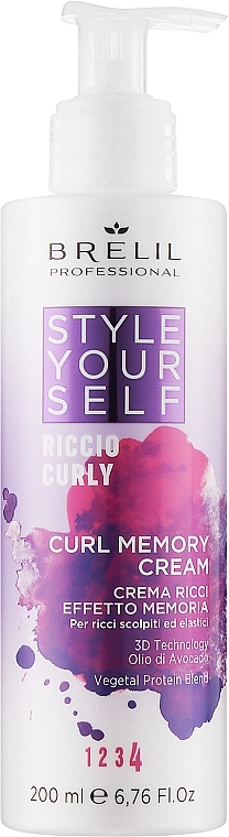 Крем для в'юнкого волосся - Brelil Style Yourself Curl Memory Cream — фото N1