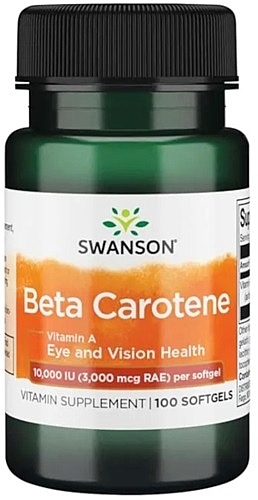 Вітамінна добавка "Бета-каротин" - Swanson Beta Carotene 10 000 IU — фото N1