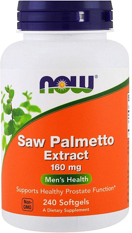 Экстракт пальмы сереноа - Now Foods Saw Palmetto Extract, 160mg — фото N2