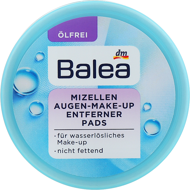 Мицеллярные диски для снятия макияжа с глаз без масла - Balea Micellar Eye Makeup Remover Oil-Free Pads