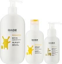 Набор "Гигиена и уход" для детей - Babe Laboratorios (shm/200ml + sh/gel/500ml + b/milk/100ml + bag/1pc)  — фото N2
