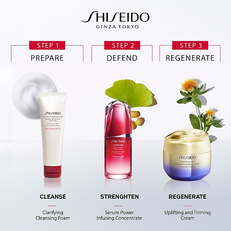 Набор - Shiseido Vital Perfection Holiday Kit (f/cr/50ml + clean/foam/15ml + f/lot/30ml + f/conc/10ml) — фото N5