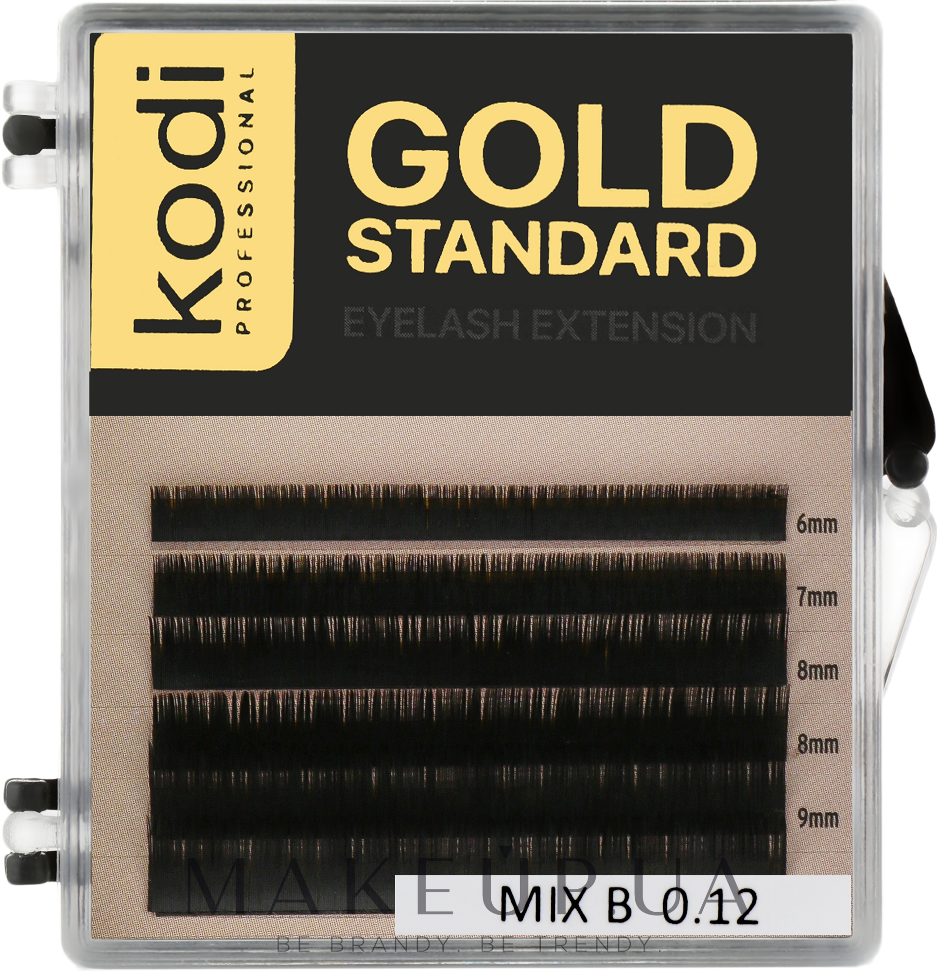 Накладні вії Gold Standart B 0.12 (6 рядів: 6/9) - Kodi Professional — фото 1уп