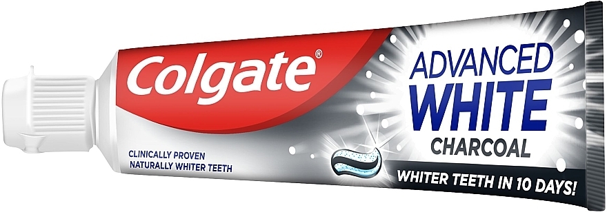 Зубна паста відбілююча з активованим вугіллям чорна - Colgate Advanced White * — фото N3