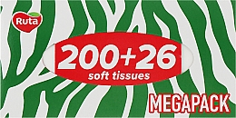 Косметические салфетки 226 шт., зелено-белая упаковка - Ruta Megapack — фото N1