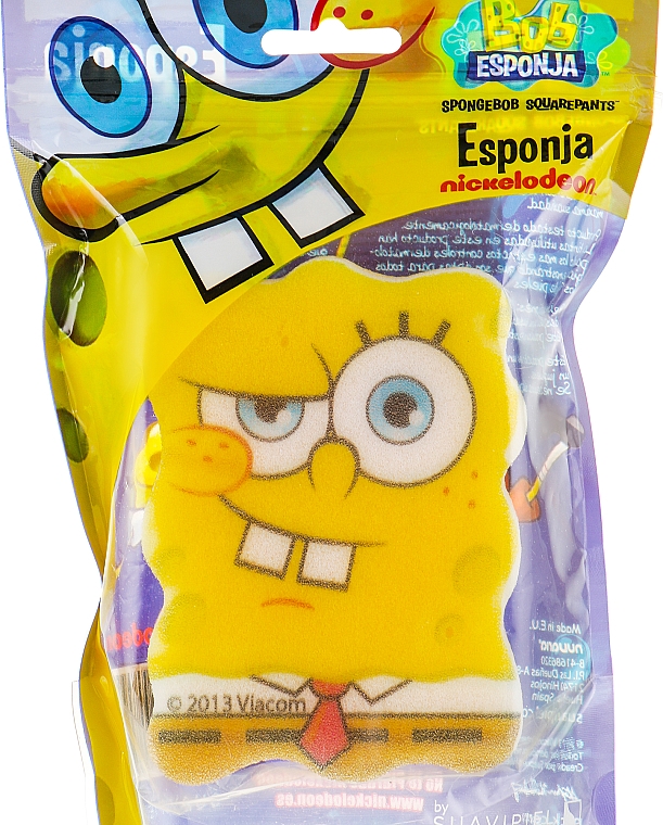 Мочалка банная детская "Спанч Боб" 13 - Suavipiel Sponge Bob Bath Sponge — фото N1