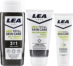 Парфумерія, косметика Набір - Lea Men Total Skin Care Detox & Clen (sh/gel/300ml + f/cr/75ml + f/scrub/150ml)
