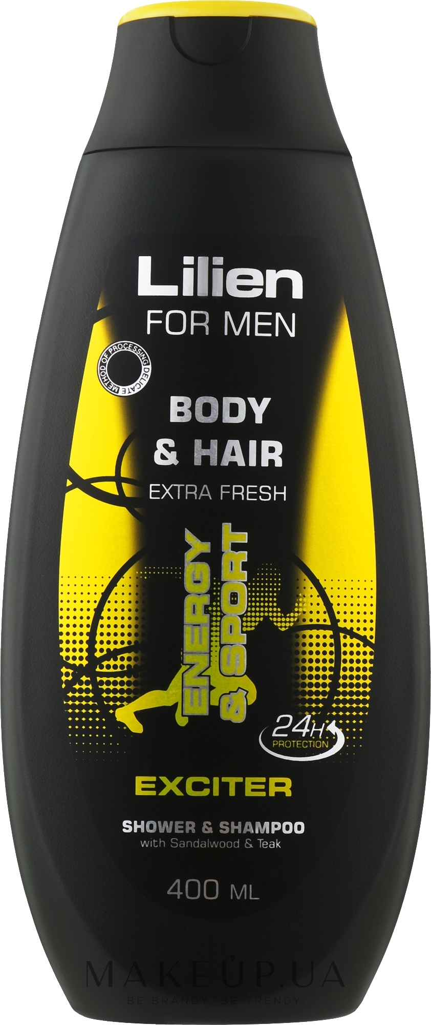 Мужской шампунь-гель для душа "Exciter" - Lilien For Men Body & Hair Exciter Shower & Shampoo — фото 400ml