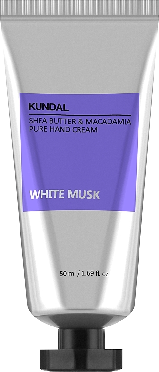Крем для рук "Білий мускус" - Kundal Shea Butter & Macadamia Pure Hand Cream White Musk — фото N2