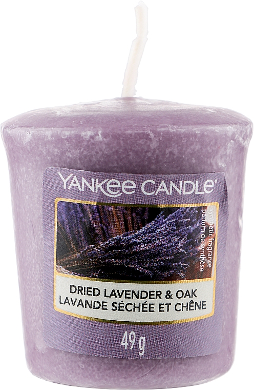 Ароматична свічка-вотив "Лаванда і кедр" - Yankee Candle Dried Lavender & Oak Votive