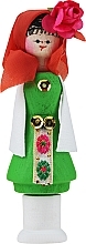 Сувенирный мускал с ароматным маслом, зеленое платье, терракотовый платок - Bulgarian Rose Girl — фото N1
