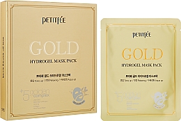Гидрогелевая маска для лица с золотым комплексом +5 - Petitfee & Koelf Gold Hydrogel Mask Pack +5 golden complex — фото N3