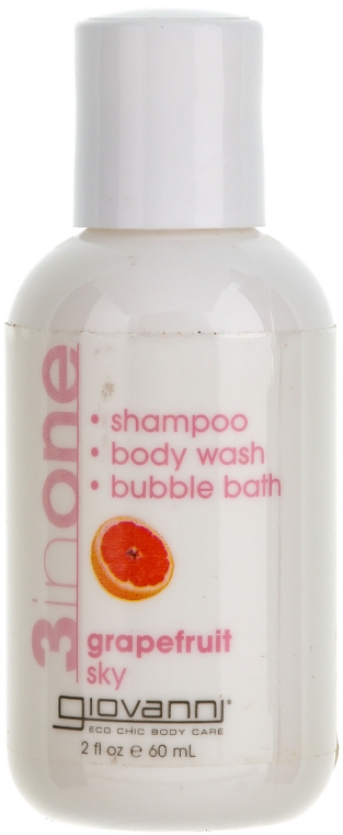 Шампунь, гель для душу, піна для ванни 3в1 - Giovanni 3 in One Grapefruit Sky Shampoo