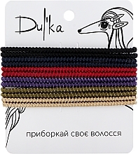 Набір різнобарвних гумок для волосся UH717778, 12 шт - Dulka — фото N1