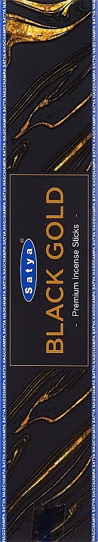 Благовония премиум "Черное Золото" - Satya Black Gold Premium Incense Sticks — фото N1