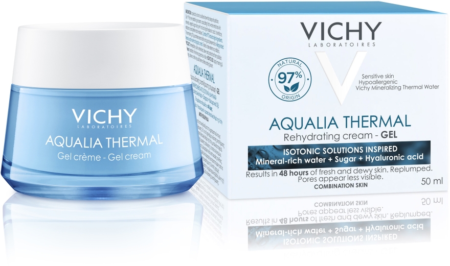 Гель-крем для глибокого зволоження шкіри обличчя - Vichy Aqualia Thermal Rehydrating Cream Gel — фото N2