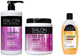 Духи, Парфюмерия, косметика Набор для окрашенных волос - Salon Professional (shmp/1000ml + mask/1000ml + remover/200ml)