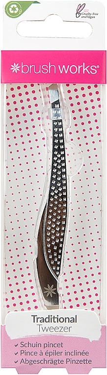 Изогнутый пинцет из нержавеющей стали - Brushworks Traditional Tweezers — фото N1