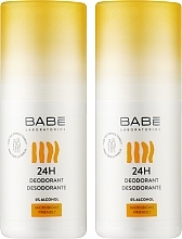 Парфумерія, косметика Набір дезодорантів "24 години захисту" з пребіотиком - Babe Laboratorios Sensitive (deo/2x50ml)