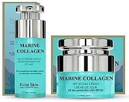 Парфумерія, косметика Набір - Eclat Skin London Marine Collagen (f/cr/50ml + f/ser/30ml)