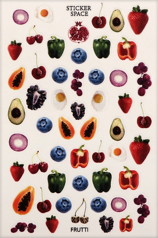 Дизайнерські наклейки для нігтів "Frutti (mini)" - StickersSpace — фото N1