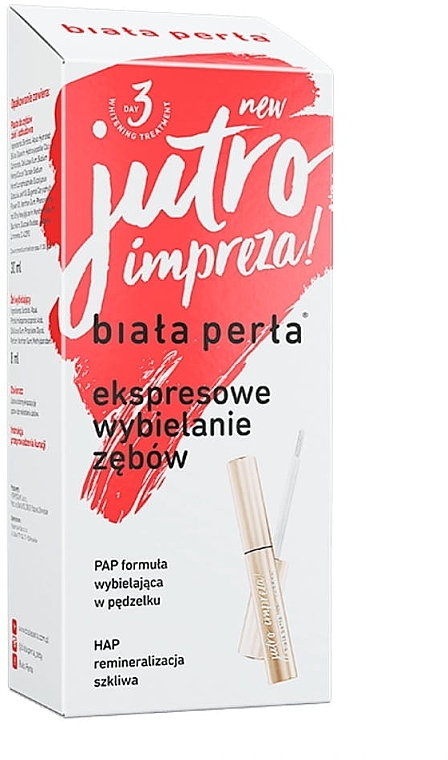 Набор для отбеливания зубов - Biala Perla Jutro impreza! (toothpaste/30ml + t/gel/8ml) — фото N1