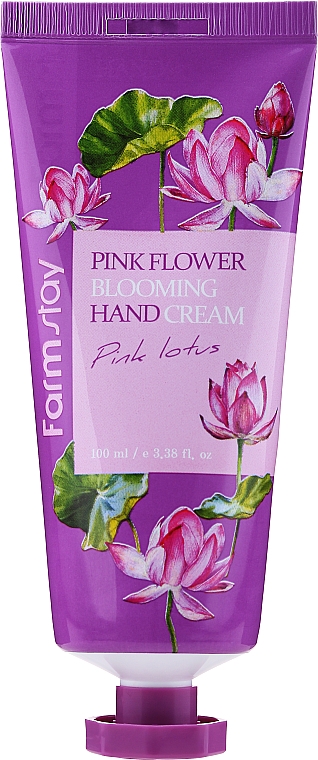 Крем для рук з екстрактом лотоса - FarmStay Pink Flower Blooming Hand Cream Pink Lotus