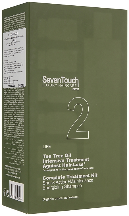 УЦІНКА Набір від випадіння волосся  - Punti di Vista Seven Touch Tea Tree Oil Complete Treatment Kit (shm/250ml + sh/act/treatm/4*8ml + maint/8*8ml) * — фото N7