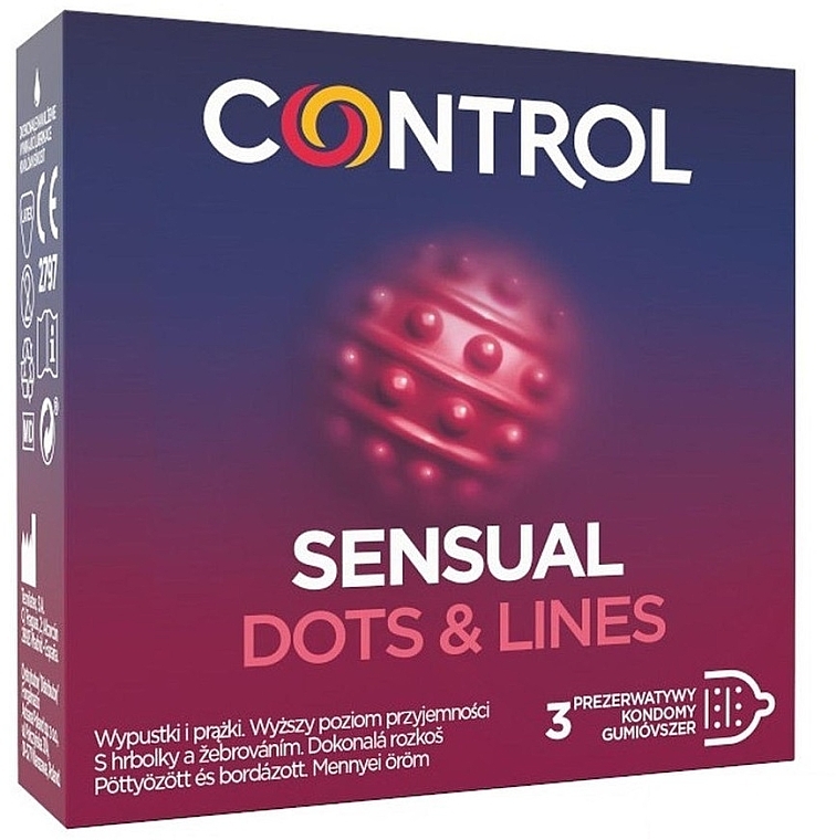 Презервативы - Control Sensual Dots & Lines — фото N1