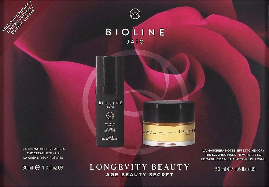 Набор - Bioline Jato Beauty Source Box Age Beauty Secret (eye-lip/cr/30ml + f/mask/50ml) — фото N1