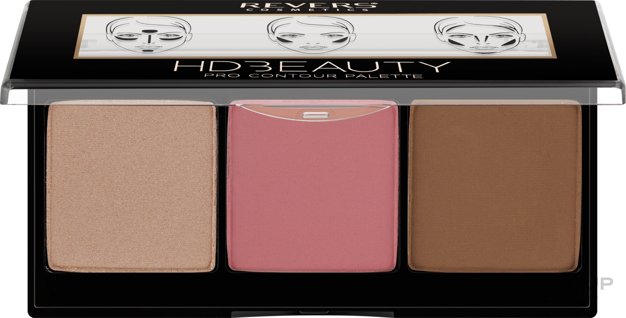 Палетка для контурингу - Revers HD Beauty Procontour Palette — фото 01