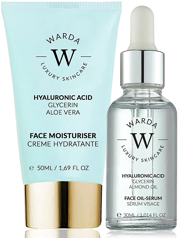 Набор - Warda Skin Hydration Boost Hyaluronic Acid (f/cr/50ml + oil/serum/30ml) — фото N1