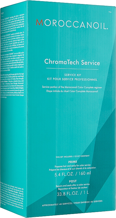 Набор - Moroccanoil ChromaTech Service(spray/160ml + hair/cond/1000ml) — фото N1